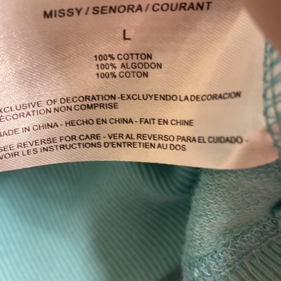 3 for $15.00 Gloria Vanderbilt 100% Cotton Mint hoodie 3/4 length sleeve-Large - Picture 6 of 7